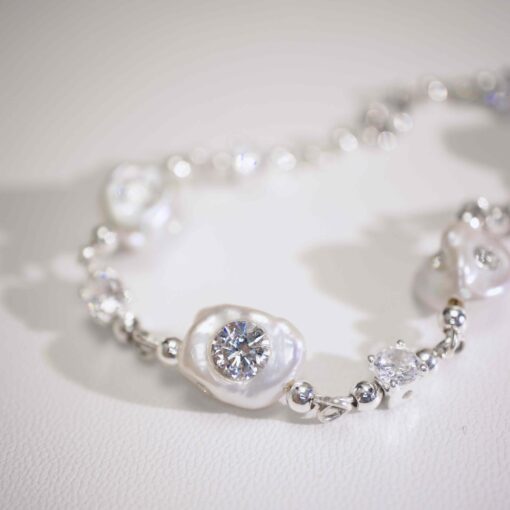 Silver Glow Baroque Bracelet