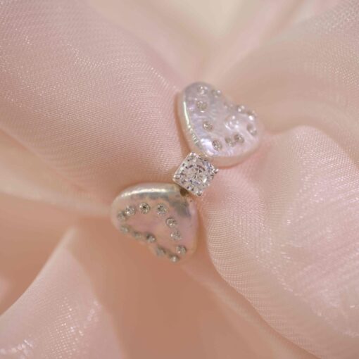 Sweetheart Bow Sparkle Ring