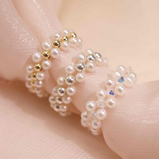 Woven Pearl Chic Ring